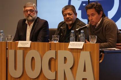 Marcelo Villegas con Gerardo Martínez, el jefe de la Uocra a nivel nacional