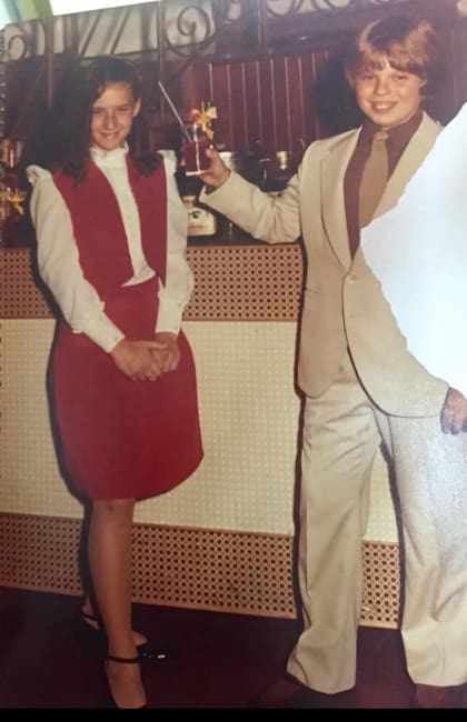 Marcelo y Karina, de chicos.