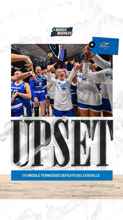 March Madness 2024 femenino: Middle Tennessee venció a Louisville Cardinals en la primera ronda