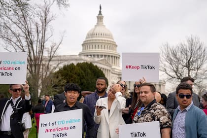 Marcha a favor de TikTok, cuando se discutía su influencia y su cierre en Estados Unidos