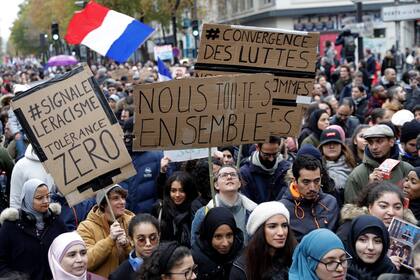 Marcha contra el racismo y la discriminación en París