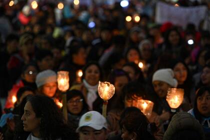 Marcha de antorchas en Jujuy el miércoles pasado, por la liberación de los detenidos LEO VACA | TÉLAM