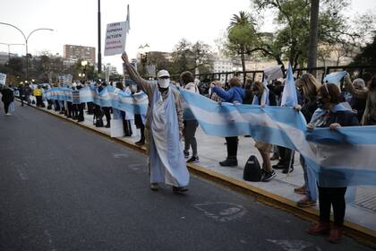 Los manifestantes esgrimieron como eje del encuentro la independencia del Poder Judicial
