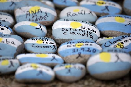 Marcha de las Piedras en Plaza de Mayo. Sábado 4 de septiembre de 2021