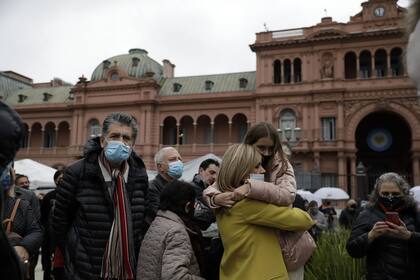 Marcha de las Piedras en Plaza de Mayo. Sbado 4 de septiembre de 2021