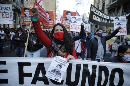 Marcha de organizaciones y partidos de izquierda para exigir el esclarecimiento de la desaparición de Facundo Astudillo Castro y la renuncia del ministro de Seguridad bonaerense, Sergio Berni