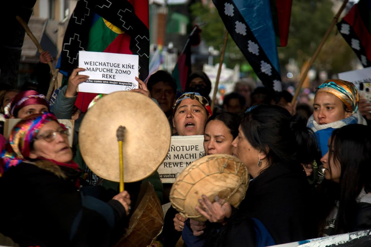 Marcha en solidaridad con el pueblo mapuche en Villa Mascardi 12-10-22