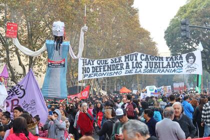 Marcha frente al Congreso de la Nación