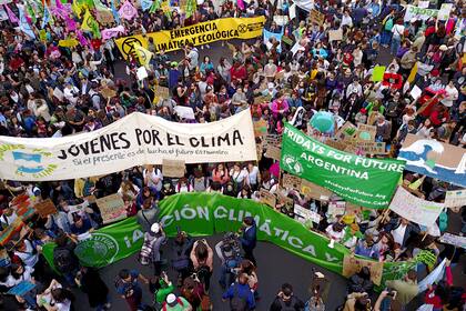 Marcha hacia el Congreso por el cambio climático