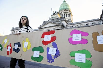 Marcha Ni una menos frente al Congreso
