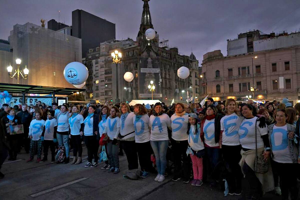 Marcha por las Dos Vidas en la zona del Congreso Nacional