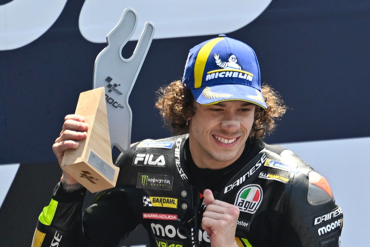 Marco Bezzecchi logró su segundo triunfo en la temporada en el Moto GP, tras imponerse en la Argentina