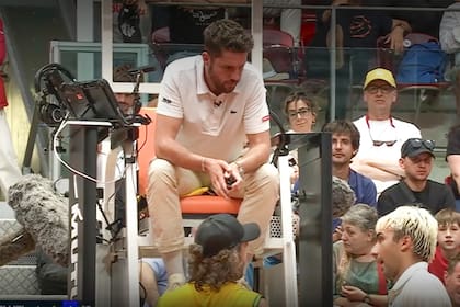 Marco Trungelliti y Daniel Mérida en el torneo de Madrid discuten con el árbitro Alexandre Robein