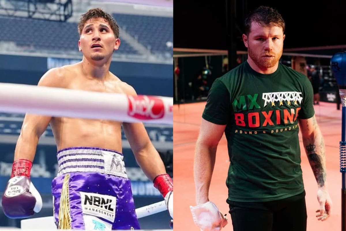 Marco Verde cuenta con tres combates en su carrera como profesional, el último de ellos fue como parte de los combates precios del Canelo vs. Crawford (Instagram/@canelo/@marco_alonso_green)