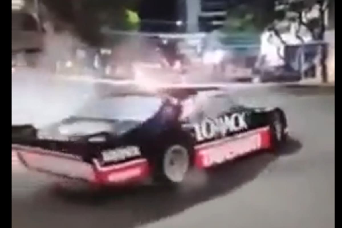 Marcos Di Palma hizo trompos en plena calle en Pergamino