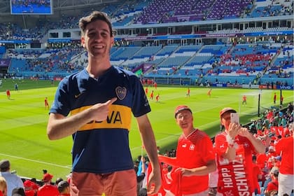 Marcos estuvo en el partido de Suiza y Camerún y en el de Brasil y Serbia