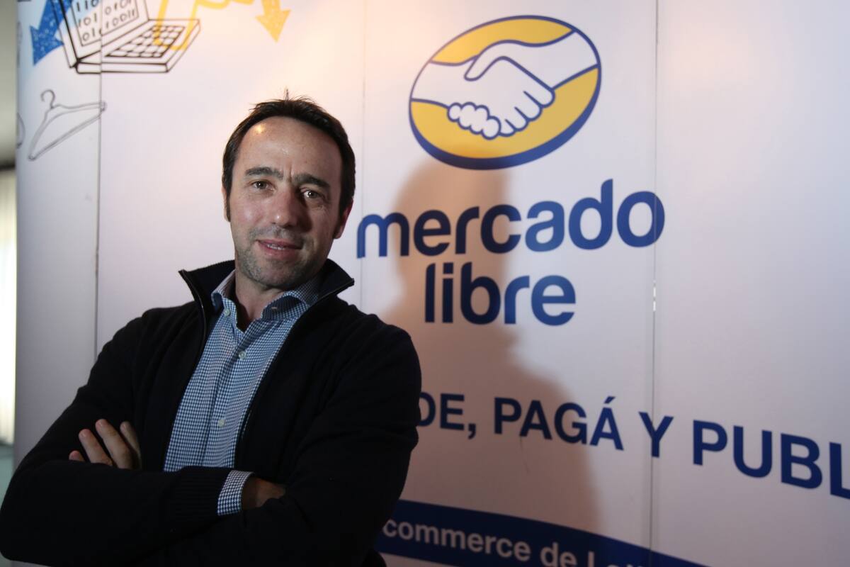 Marcos Galperín en las oficinas de Mercado Libre