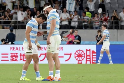 Tomás Cubelli y Marcos Kremer en el Mundial de Japón, donde los Pumas no estuvieron a la altura