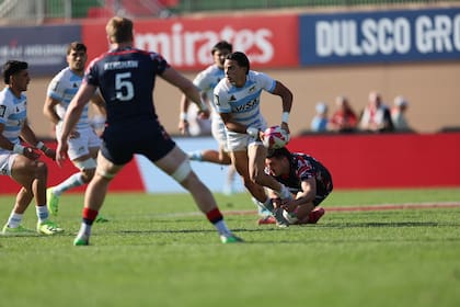 Marcos Moneta, en el Seven de Dubai 2025: una de las figuras que permanecen en el plantel