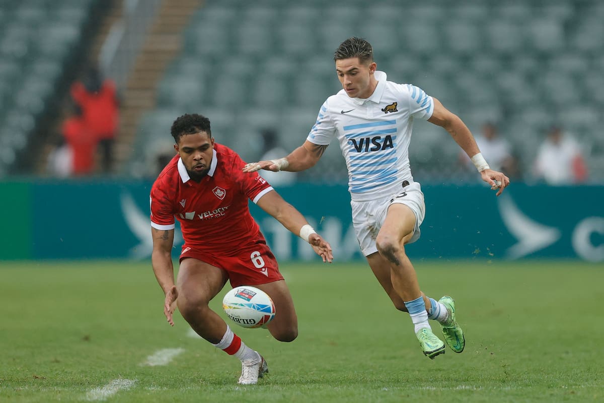 Marcos Moneta inicia su jugada "futbolera" rumbo al try