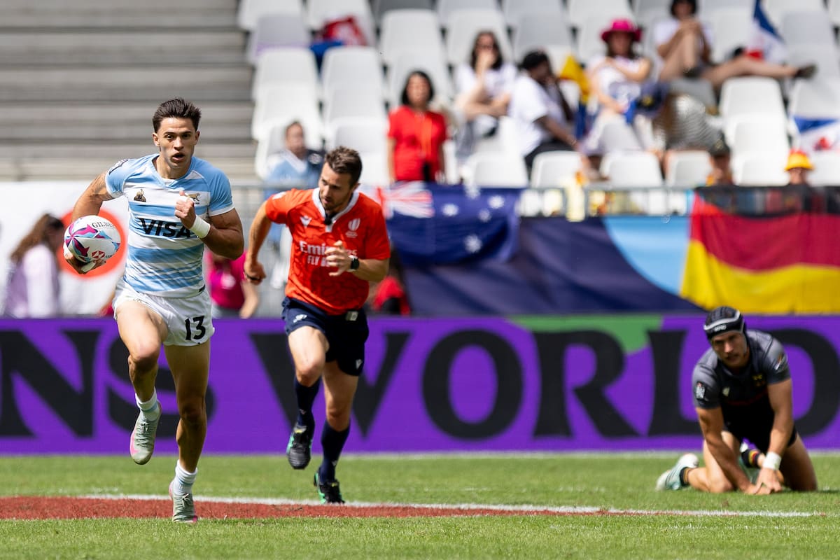 Marcos Moneta volvió a brillar con sus corridas rumbo al try y la víctima fue Alemania, en el Seven de Burdeos