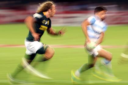 Una imagen del partido que la Argentina le ganó a Sudáfrica.