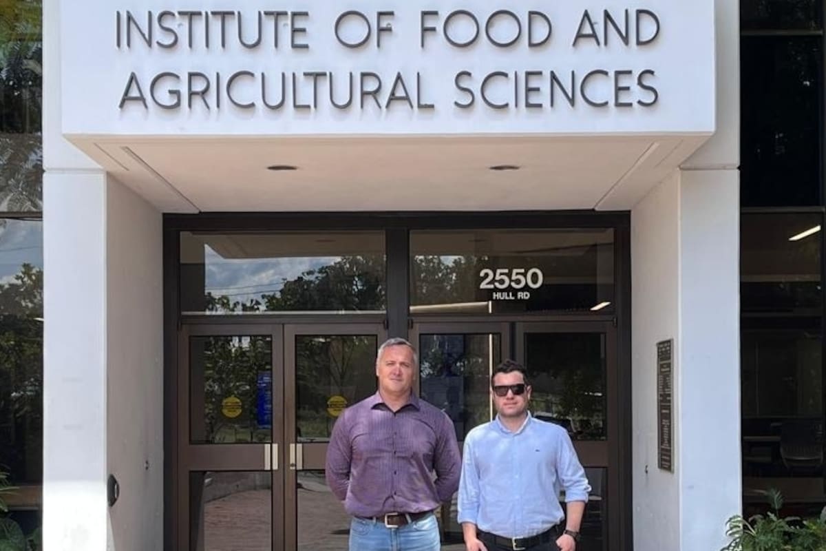 Marcos Murgio y Cristian Vissani en la visita que realizaron los técnicos