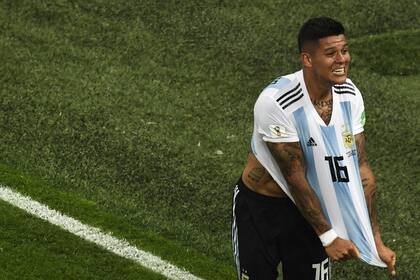 Marcos Rojo hizo un gol en el Mundial de Rusia con la selección argentina; después jugó muy poco