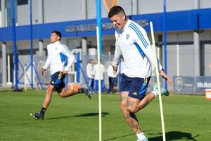 Marcos Rojo se entrena en Boca con la ilusión de poder estar frente a River