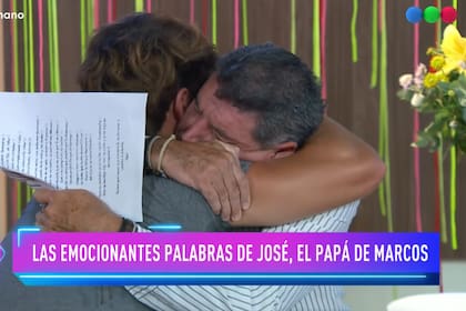 Marcos se reencontró con su padre (Captura video)