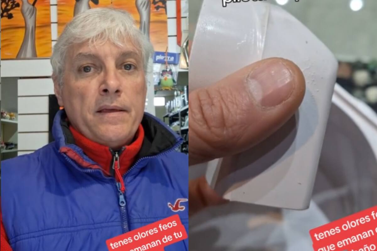 Marcos se volvió viral en TikTok al contar el truco para eliminar los malos olores que salen de la rejilla (Foto: Captura TikTok)