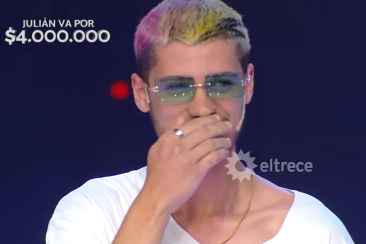 Marcos tiene 20 años, vive en San Martín y participó de Los 8 escalones de los dos millones (Foto: Captura de video)