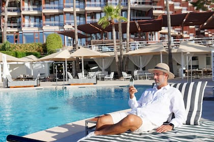 Marcos Toscani en el Hotel de Mar, en Mallorca