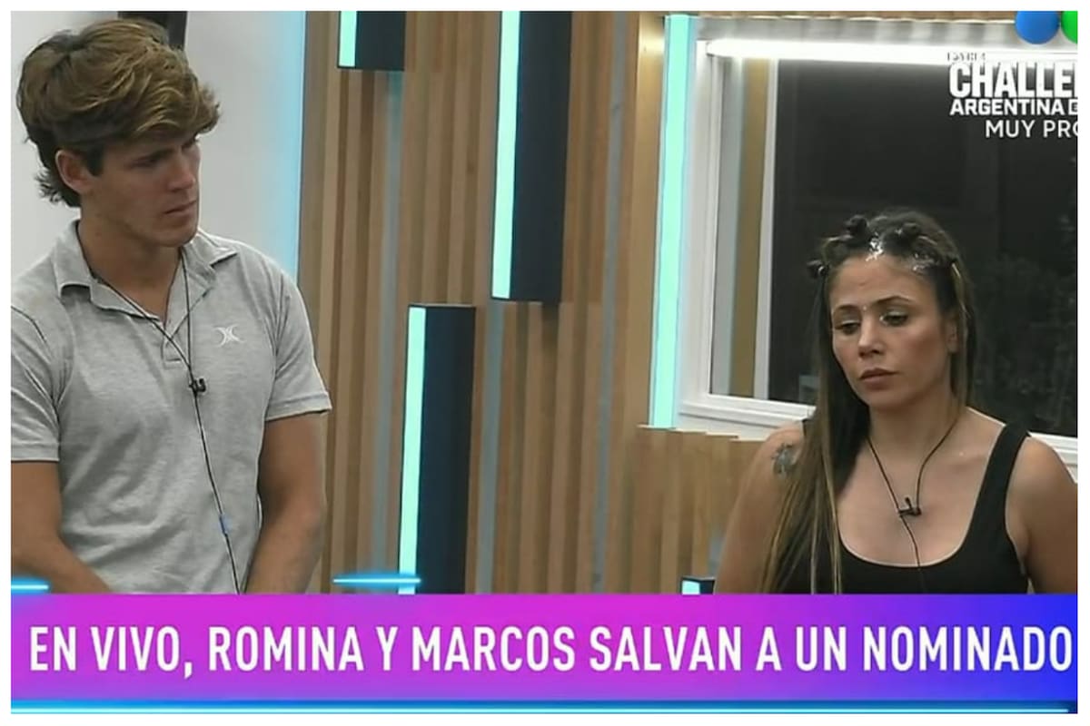 Marcos y Romina, los líderes de la semana, tuvieron que salvar a un participante de la placa de nominación