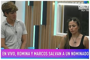 Marcos y Romina, los líderes de la semana, tuvieron que salvar a un participante de la placa de nominación