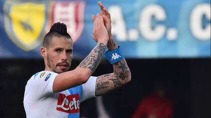 Marek Hamsik está a sólo cinco goles de alcanzar la marca de Diego Maradona en Napoli