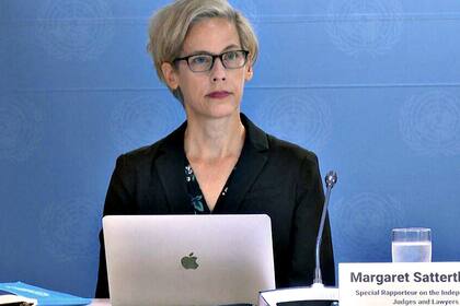 Margaret Satterthwaite, relatora especial de las Naciones Unidas
