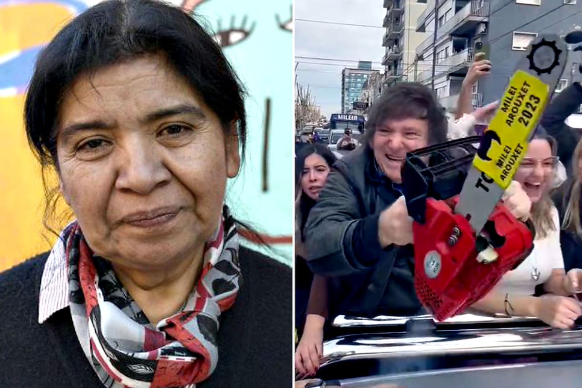 Margarita Barrientos y Javier Milei