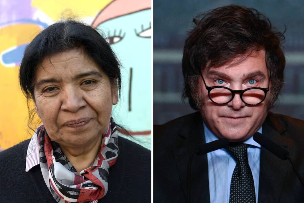 Margarita Barrientos y Javier Milei.