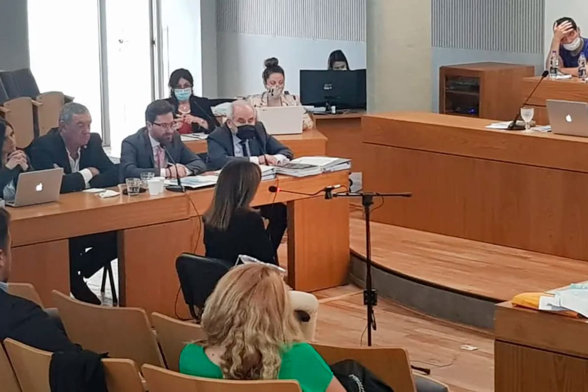 Margarita Riera de Dalmasso (de espaldas, en el centro), durante su declaración