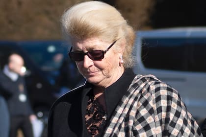 Margherita Agnelli durante el funeral de Marella Agnelli Caracciolo de Castagneto en la iglesia de San Pietro in Vincoli.