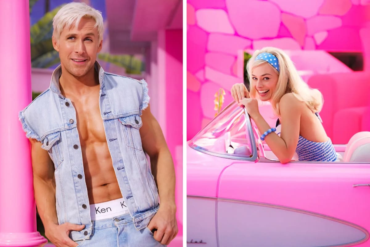 Margot Robbie y Ryan Gosling como Barbie y Ken