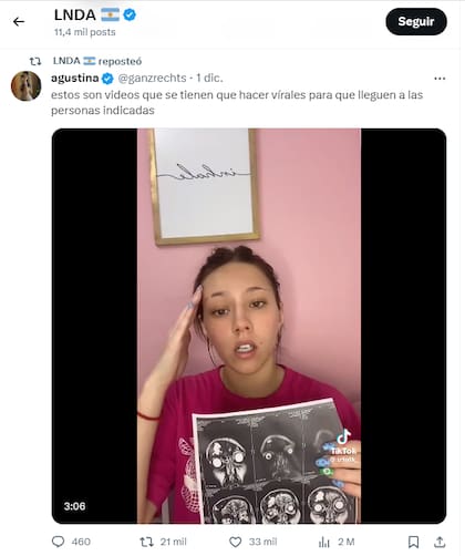 María Becerra ayudó a difundir el pedido de Trinidad