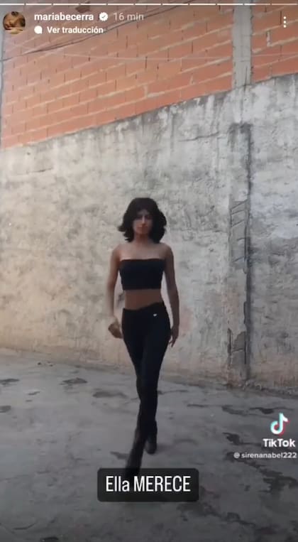 María Becerra compartió el video de Anabel Sánchez