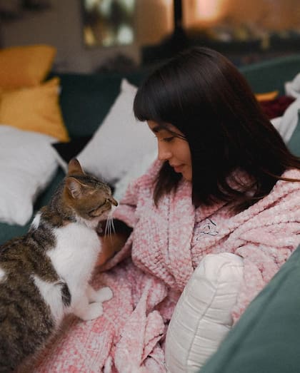 María Becerra tiene ocho perros y cuatro gatos en su casa, además de un quinto que apareció recientemente y se quedó por la comida (Foto: Instagram @mariabecerra)