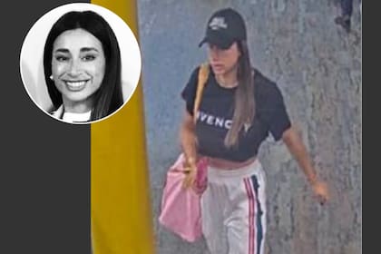 María Belén Arrieta, tomada por una cámara de seguridad del aeropuerto