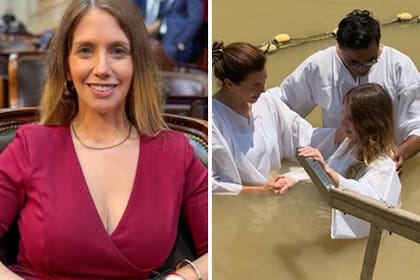 María Celeste Ponce viajó hasta Medio Oriente para bautizarse en el evangelismo.