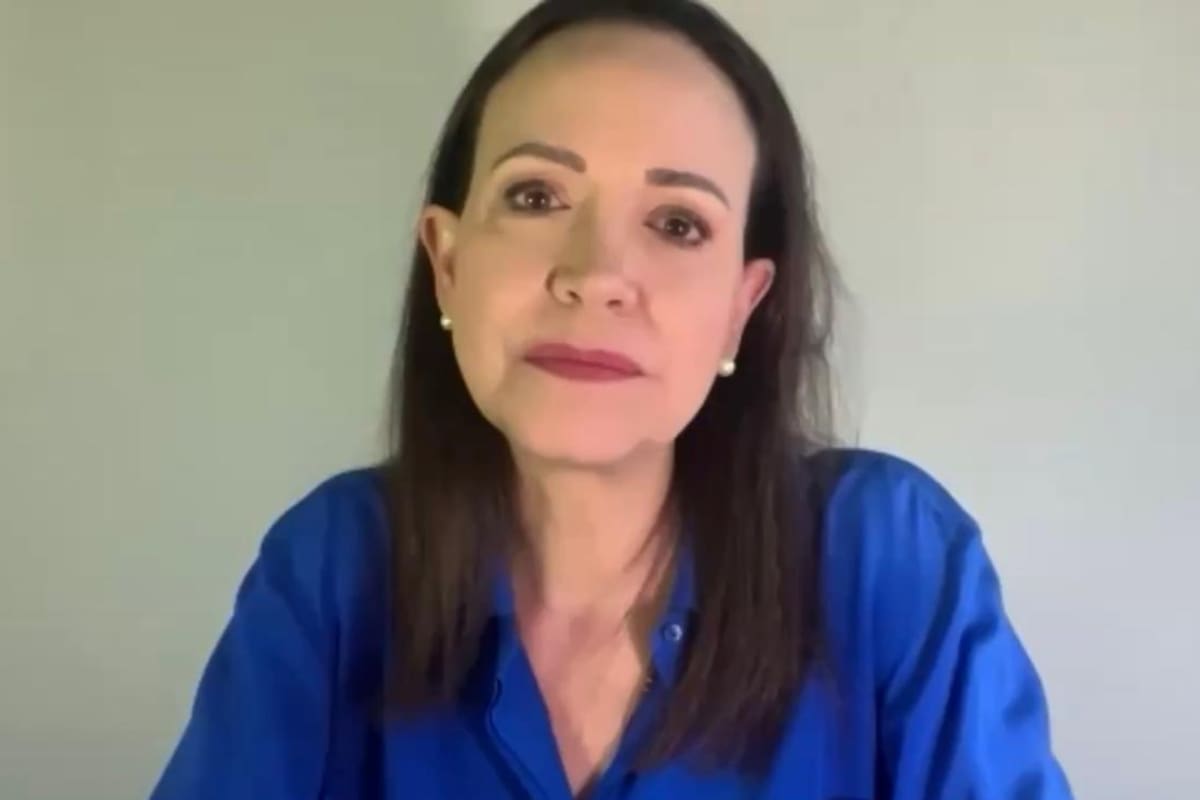 María Corina Machado, durante su entrevista con LA NACION