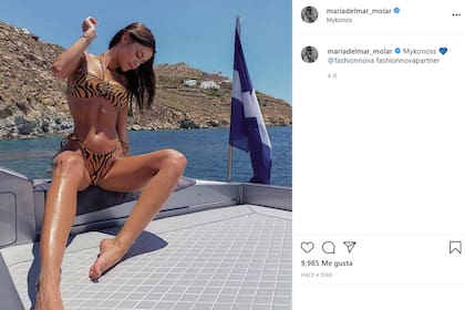 María del Mar publicó una foto en Grecia antes de que se desatara el escándalo