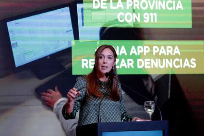 María Eugenia Vidal, ayer, durante su discurso en el hotel Alvaer